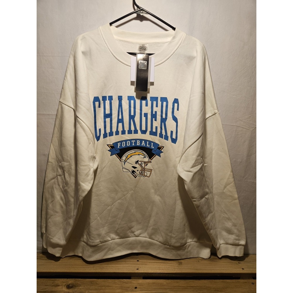 Los Angeles Chargers Gameday Couture Sweatshirt White Size XXL